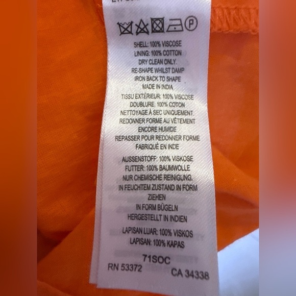 French Connection Adira Birch Tiered Maxi Dress. Size 4. Yellow orange, purple - Picture 10 of 16